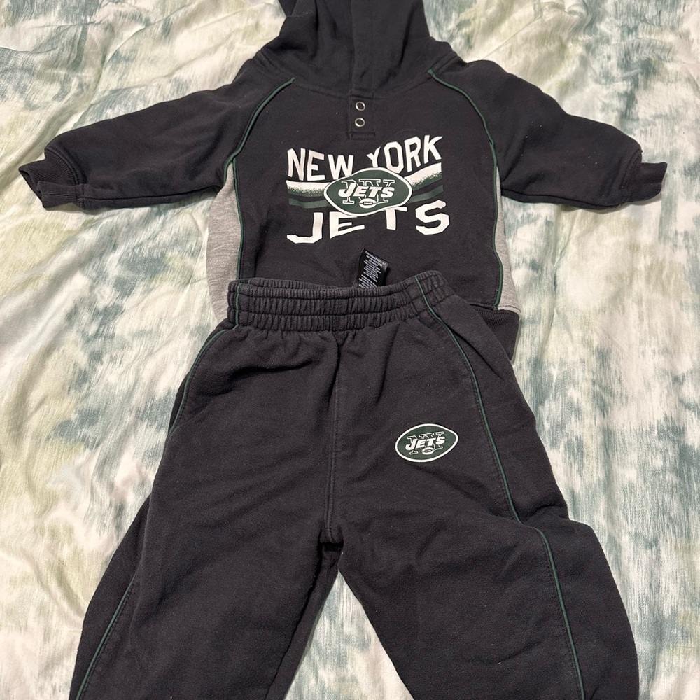 NFL New York Jets Kids Black Sweatpants & Hoodie Set